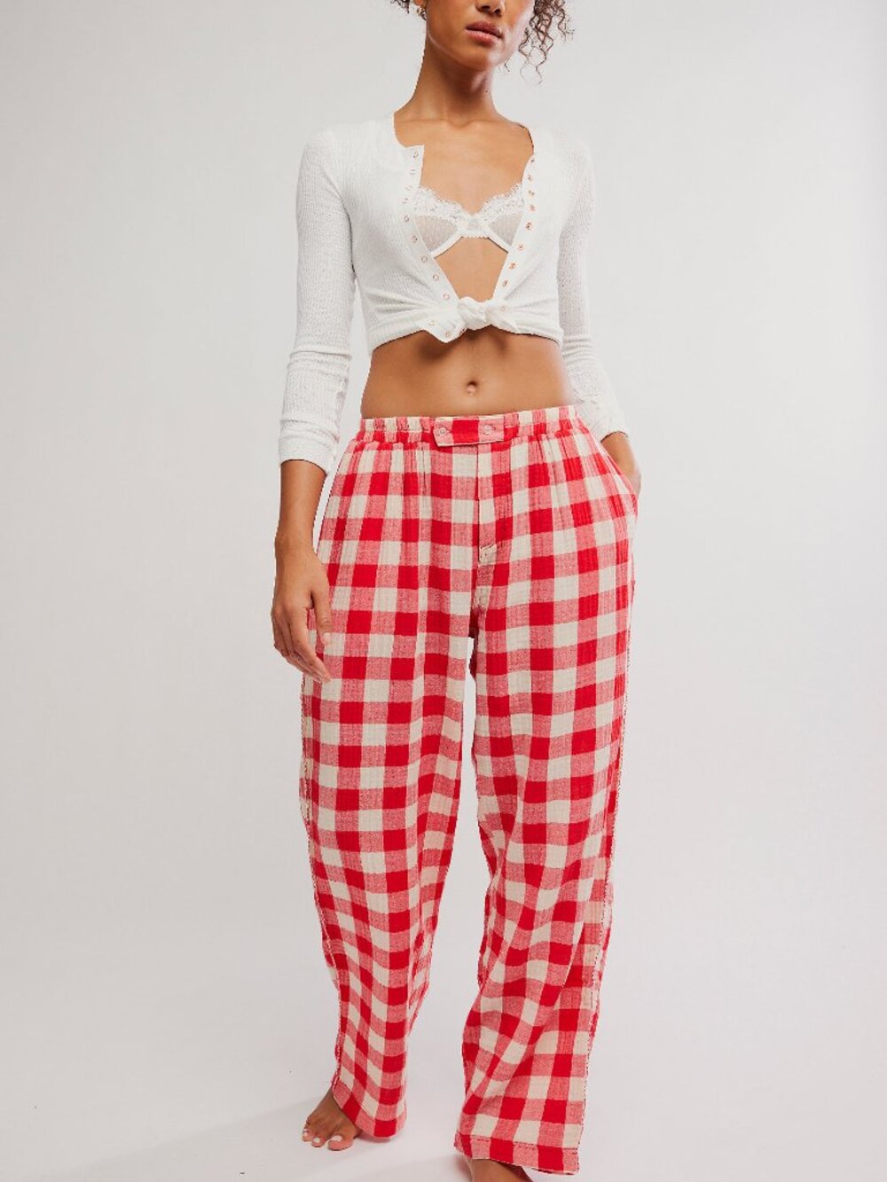🆕 FREE PEOPLE Be Mine Pants / Atlas Red Combo